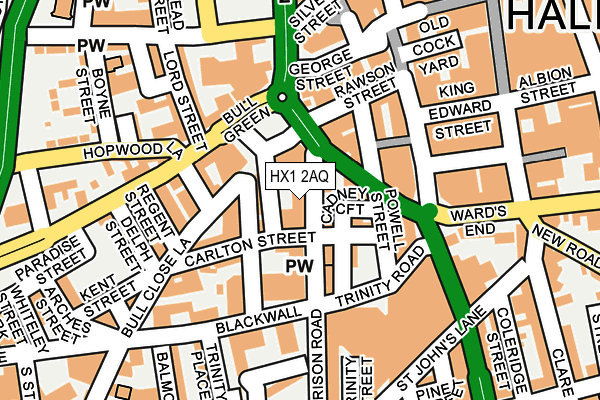 HX1 2AQ map - OS OpenMap – Local (Ordnance Survey)