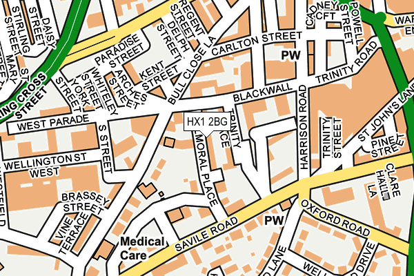 HX1 2BG map - OS OpenMap – Local (Ordnance Survey)
