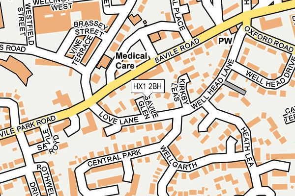HX1 2BH map - OS OpenMap – Local (Ordnance Survey)