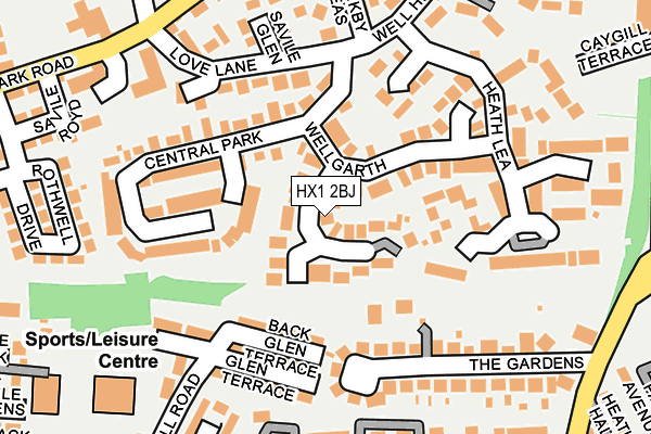 HX1 2BJ map - OS OpenMap – Local (Ordnance Survey)