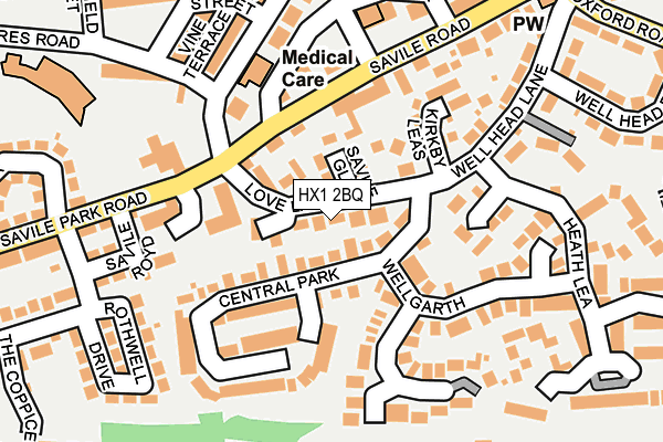 HX1 2BQ map - OS OpenMap – Local (Ordnance Survey)
