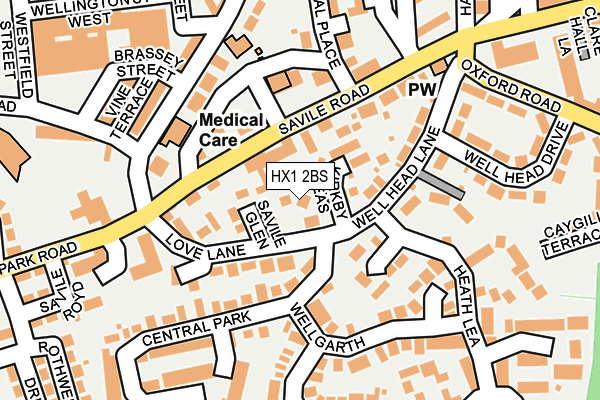HX1 2BS map - OS OpenMap – Local (Ordnance Survey)