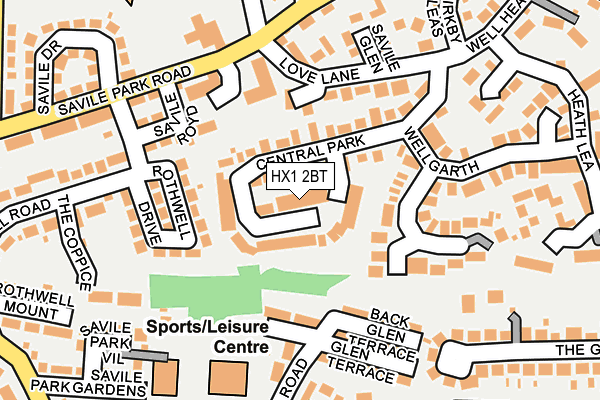 HX1 2BT map - OS OpenMap – Local (Ordnance Survey)