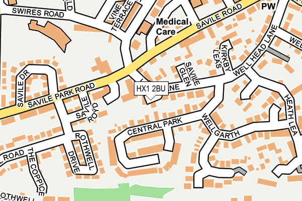HX1 2BU map - OS OpenMap – Local (Ordnance Survey)