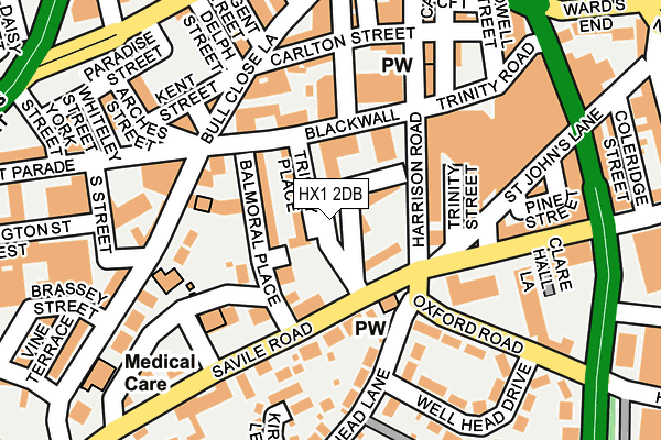 HX1 2DB map - OS OpenMap – Local (Ordnance Survey)