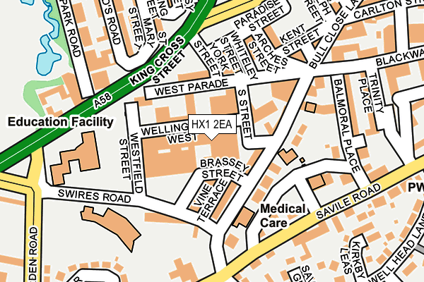 HX1 2EA map - OS OpenMap – Local (Ordnance Survey)