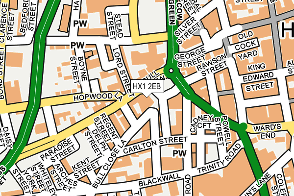 HX1 2EB map - OS OpenMap – Local (Ordnance Survey)