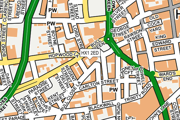HX1 2ED map - OS OpenMap – Local (Ordnance Survey)