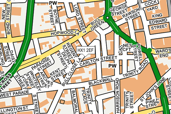 HX1 2EF map - OS OpenMap – Local (Ordnance Survey)