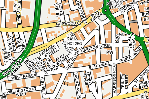 HX1 2EG map - OS OpenMap – Local (Ordnance Survey)