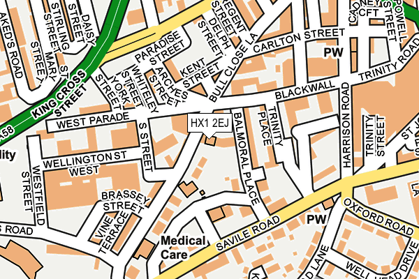 HX1 2EJ map - OS OpenMap – Local (Ordnance Survey)