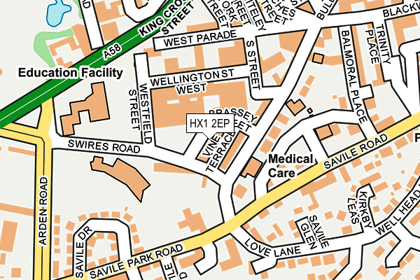 HX1 2EP map - OS OpenMap – Local (Ordnance Survey)