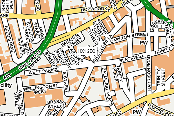 Map of GRACE BILLINGS LIMITED at local scale