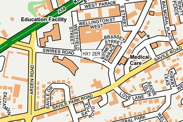 HX1 2ER map - OS OpenMap – Local (Ordnance Survey)