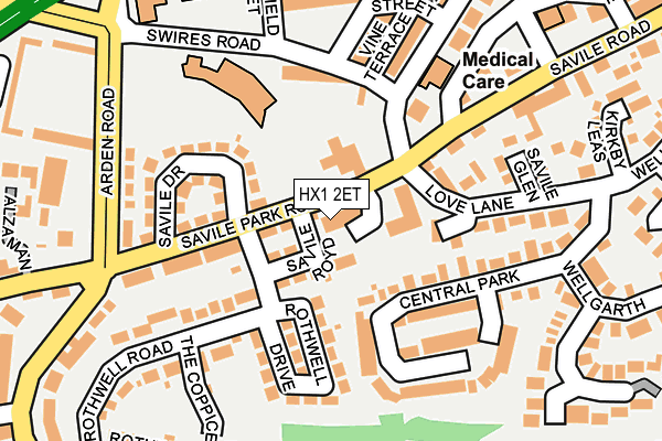 HX1 2ET map - OS OpenMap – Local (Ordnance Survey)