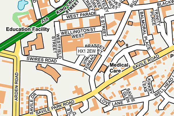 HX1 2EW map - OS OpenMap – Local (Ordnance Survey)