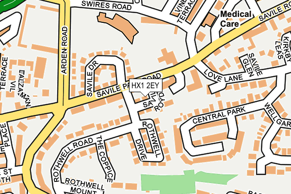 HX1 2EY map - OS OpenMap – Local (Ordnance Survey)