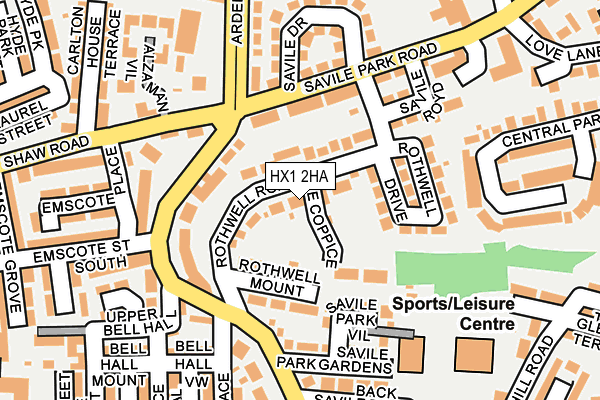 HX1 2HA map - OS OpenMap – Local (Ordnance Survey)