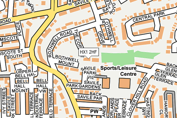 HX1 2HF map - OS OpenMap – Local (Ordnance Survey)