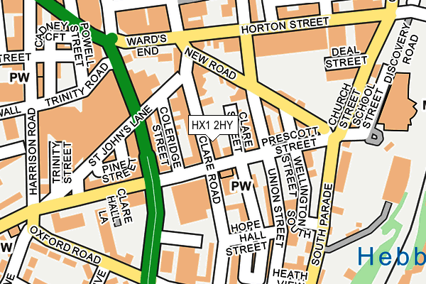 HX1 2HY map - OS OpenMap – Local (Ordnance Survey)