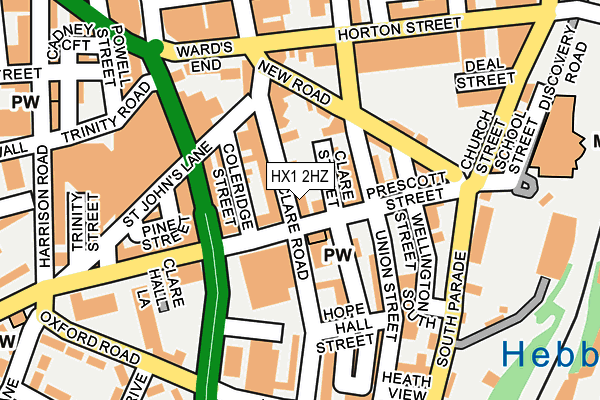 HX1 2HZ map - OS OpenMap – Local (Ordnance Survey)