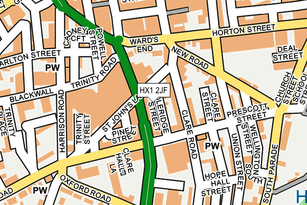 HX1 2JF map - OS OpenMap – Local (Ordnance Survey)