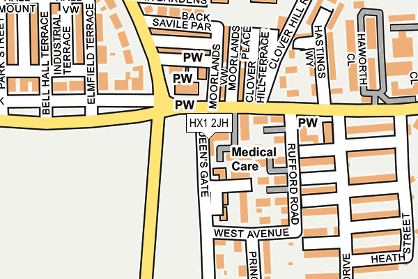 HX1 2JH map - OS OpenMap – Local (Ordnance Survey)