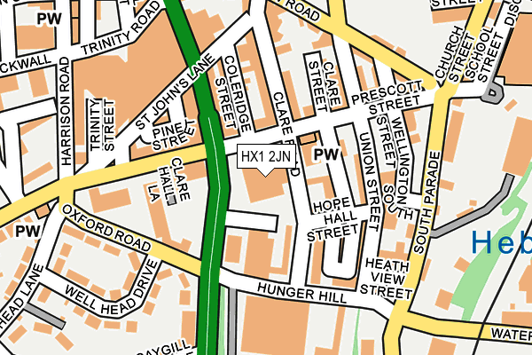 HX1 2JN map - OS OpenMap – Local (Ordnance Survey)