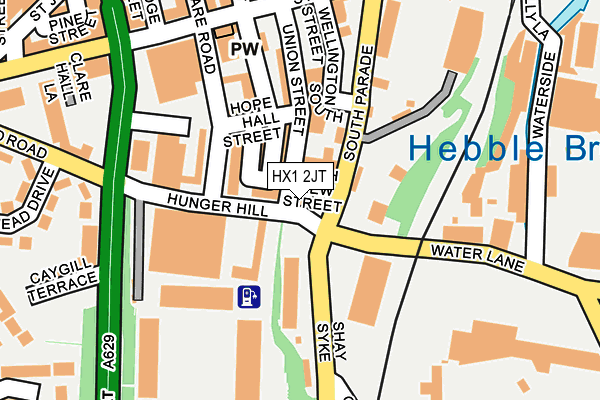 HX1 2JT map - OS OpenMap – Local (Ordnance Survey)