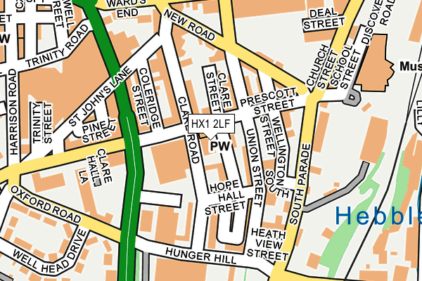 HX1 2LF map - OS OpenMap – Local (Ordnance Survey)