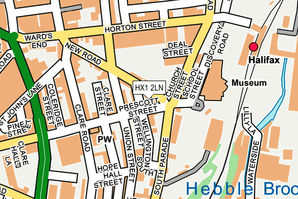 HX1 2LN map - OS OpenMap – Local (Ordnance Survey)