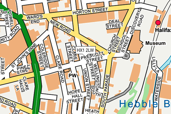 HX1 2LW map - OS OpenMap – Local (Ordnance Survey)