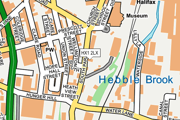 HX1 2LX map - OS OpenMap – Local (Ordnance Survey)