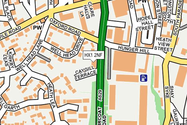 HX1 2NF map - OS OpenMap – Local (Ordnance Survey)