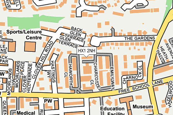 HX1 2NH map - OS OpenMap – Local (Ordnance Survey)