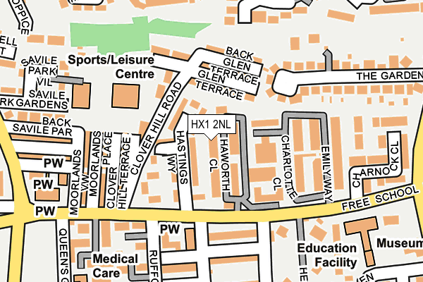 HX1 2NL map - OS OpenMap – Local (Ordnance Survey)