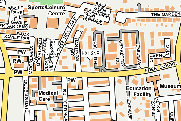 HX1 2NP map - OS OpenMap – Local (Ordnance Survey)