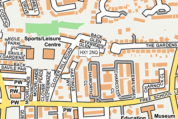 HX1 2NQ map - OS OpenMap – Local (Ordnance Survey)