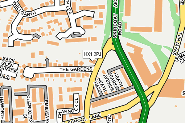 HX1 2PJ map - OS OpenMap – Local (Ordnance Survey)