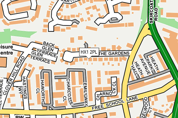 HX1 2PL map - OS OpenMap – Local (Ordnance Survey)