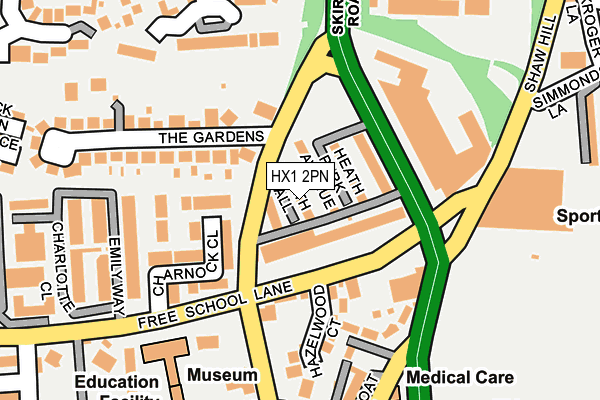 HX1 2PN map - OS OpenMap – Local (Ordnance Survey)