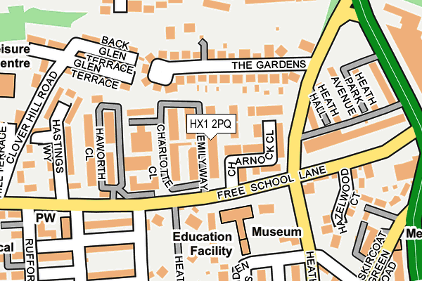 HX1 2PQ map - OS OpenMap – Local (Ordnance Survey)