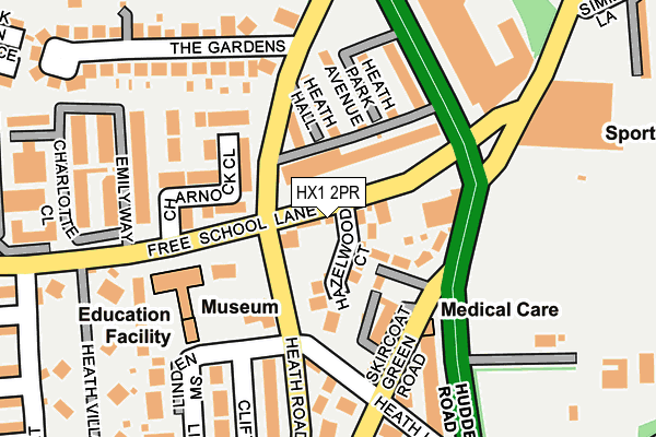 HX1 2PR map - OS OpenMap – Local (Ordnance Survey)