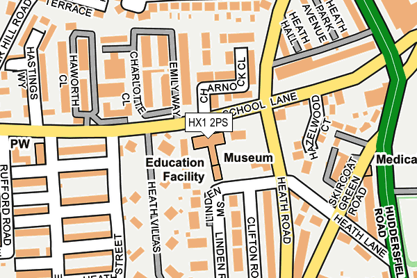 HX1 2PS map - OS OpenMap – Local (Ordnance Survey)