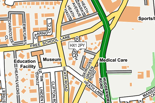 HX1 2PY map - OS OpenMap – Local (Ordnance Survey)