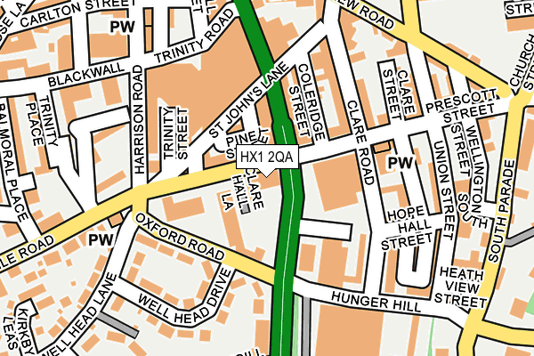 HX1 2QA map - OS OpenMap – Local (Ordnance Survey)