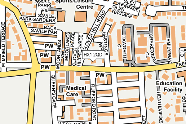 HX1 2QD map - OS OpenMap – Local (Ordnance Survey)