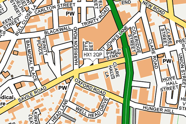 HX1 2QP map - OS OpenMap – Local (Ordnance Survey)