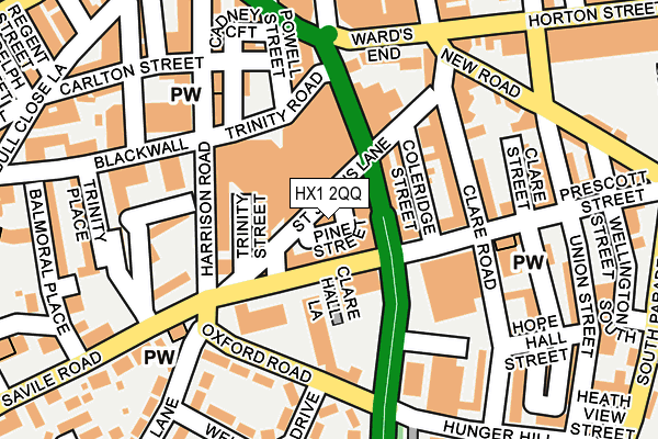 HX1 2QQ map - OS OpenMap – Local (Ordnance Survey)