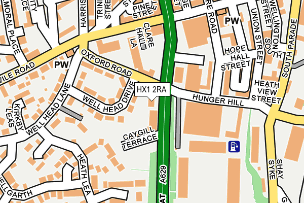 HX1 2RA map - OS OpenMap – Local (Ordnance Survey)